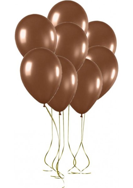 Sihirli Parti Metalik Balon Kahverengi (20 Adet)-Parti-Dogum Günü