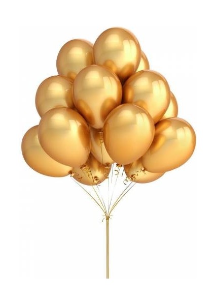 Metalik Balon Gold(Altın) (20 Adet)-Parti-Dogum Günü Balonu