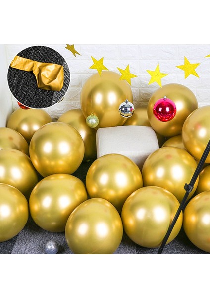 10 Adet Krom Balon Altın(Gold) Lüks Doğum Günü Balonu