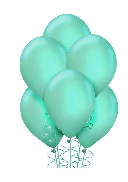 Sihirli Parti Metalik Balon Su Yeşili (20 Adet)