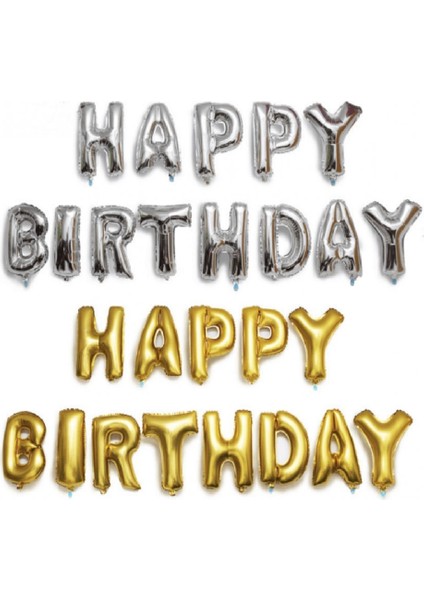 Happy Bırthday Gümüş(Silver)Folyo Balon- Dogum Günün Kutlu Olsun