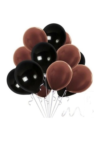 30 Adet Kahverengi, Siyah Balon-Uçan Balon -Partisehri