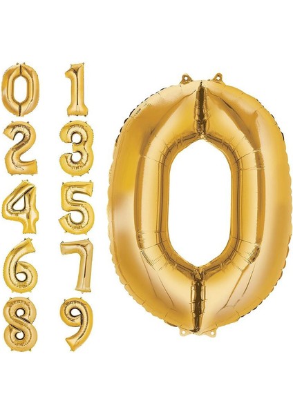 30 Yaş -Sayı-Rakam Folyo Balon Altın Renk 40 cm 16 Inç -Dogum Günü -Parti-Kutlama