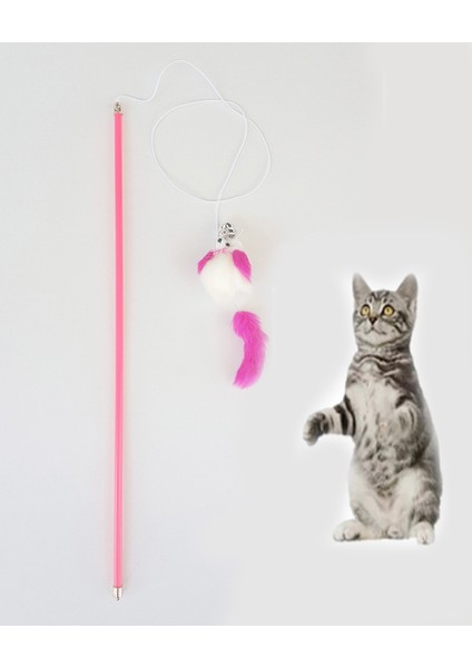 Kedi Oltası Çıngıraklı Tüylü Fare 50CM