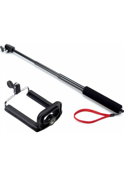 GP54P Sjcam Eken Gopro Aksiyon Kamera Tripodlarıyla Uyumlu Telefon Tutuculu Monopod Seti