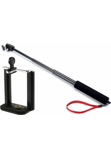 GP54P Sjcam Eken Gopro Aksiyon Kamera Tripodlarıyla Uyumlu Telefon Tutuculu Monopod Seti