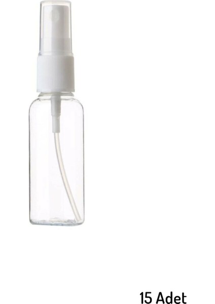 15 Adet Boş Şişe Spreyli Kolonya Şişesi Doldurulabilir Cep Plastik Parfüm Şişesi 30 Ml