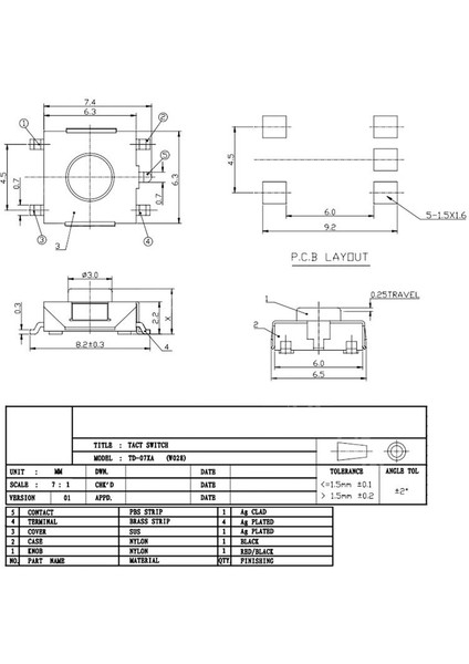 W310 5-Pin Smd Reset Basma Düğmesi Anahtarı 662.5 mm fiyatları