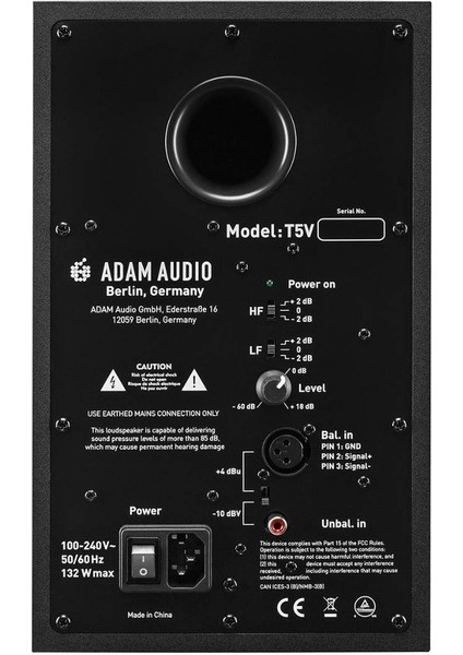 ADAM Audio T5V 5 inç Aktif Monitör Hoparlör (Tek)