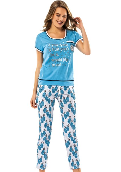 Yazlık Modal Çeyizlik Bayan Pijama Takımı 8574