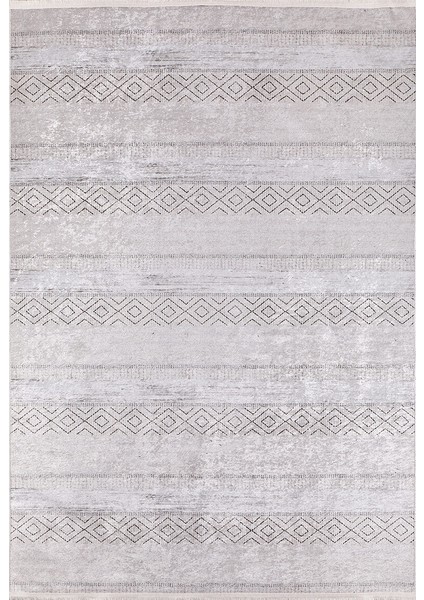 Gri Bohem Yıkanabilir Halı HLN894 modelleri