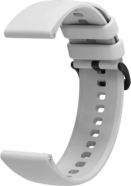 Galaxy Watch 46 mm 22 mm Kayış Termoplastik Perforated Kordon Gri