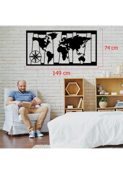 Dünya Haritası Metal Duvar Dekoru indirimleri