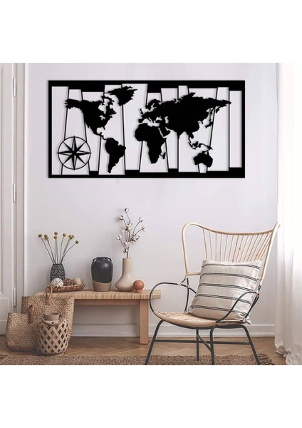 Dünya Haritası Metal Duvar Dekoru fiyatları
