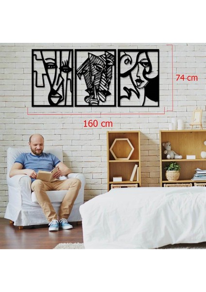 3' Lü Modern Metal Duvar Dekoru
