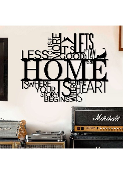 Home Duvar Yazısı Metal Tablo