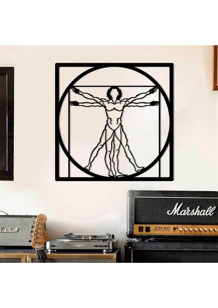 Man Da Vinci Metal Duvar Dekoru
