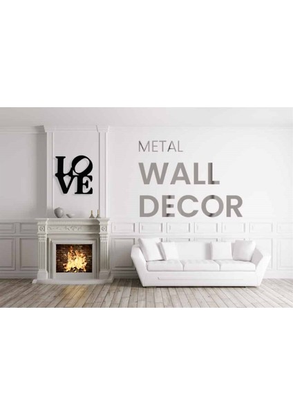 Love Metal Duvar Dekoru
