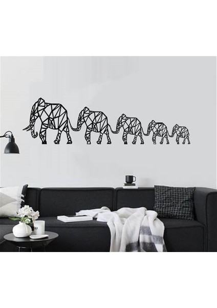 Fil Ailesi Metal Duvar Dekoru