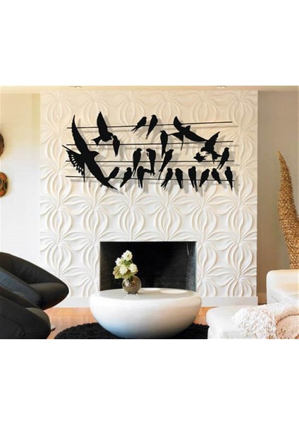 Kuş Sürüsü Metal Duvar Dekoru