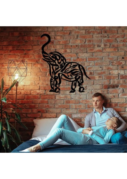 Exotic Elephant Metal Duvar Dekoru