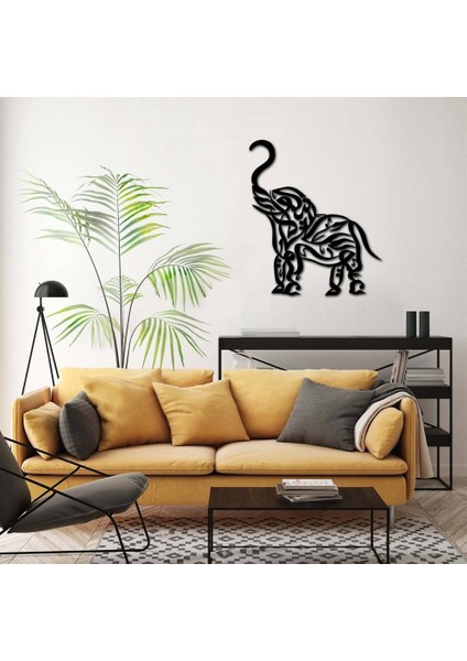 Exotic Elephant Metal Duvar Dekoru