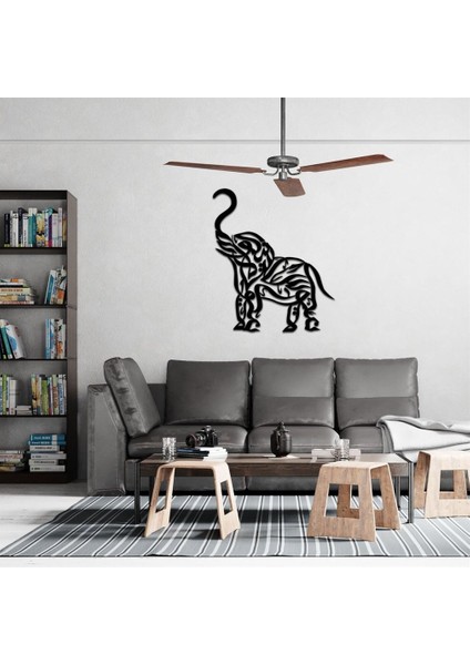 Exotic Elephant Metal Duvar Dekoru