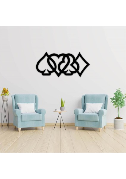 Şans Kartları Metal Duvar Dekoru