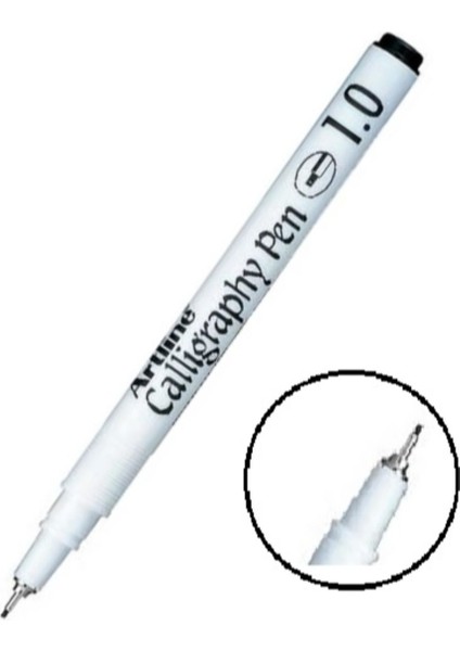 Kaligrafi Kalemi Siyah 1.0 mm Düz Kesik Uç Arabic Ergolıne Calligraphy 1 Adet