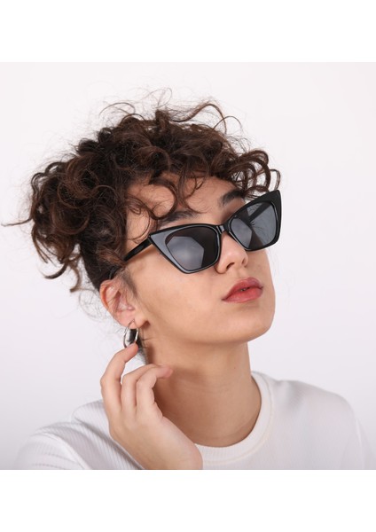 Siyah Cat Eye Kadın Güneş Gözlüğü 1005