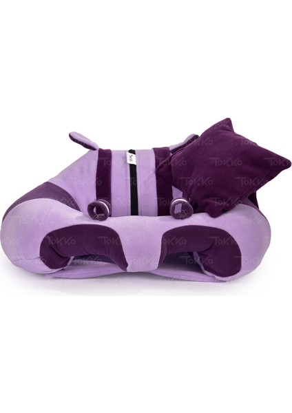 Yastık Hediyeli Bebek Oturma Destek Minderi - Büyük Bebek Oturağı Lila Mor fiyatları