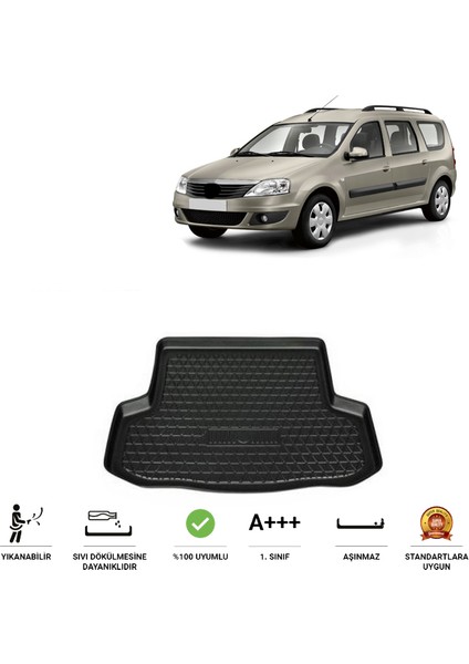 Dacia Logan Mvc 2014 Sonrası 3D Bagaj Havuzu