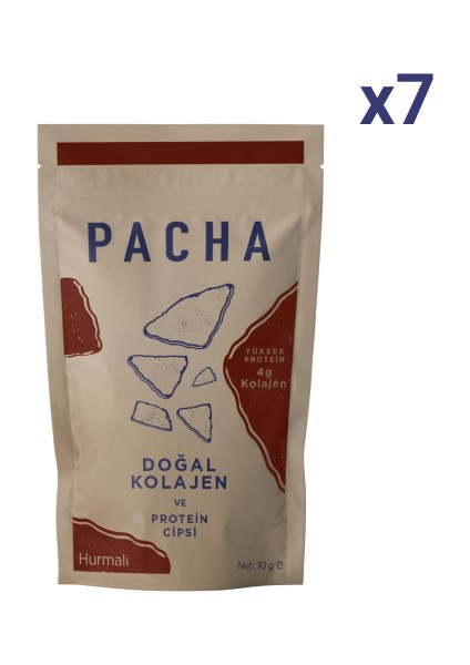 Doğal Kolajen ve Protein Cipsi Haftalık Hurmalı Kutu 7 x 10 gr