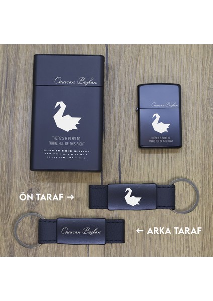 Kişiye Özel Prison Break Metal Sigara Kutusu, Zippo Çakmak ve Anahtarlık Seti