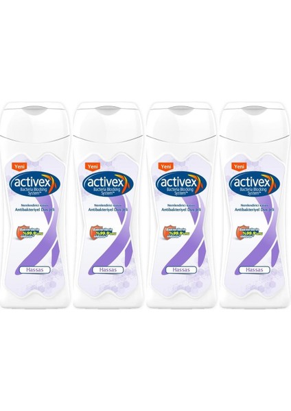 Antibakteriyel Duş Jeli Hassas 4 x 450 ml