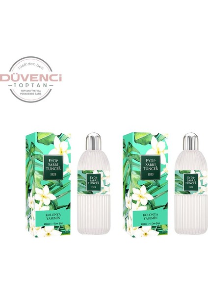 Yasemin Kolonyası 400 ml Silindir Cam Şişe x 2