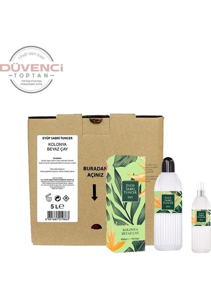 Beyaz Çay Kolonyası i 5 lt 400 ml Ve 150 ml