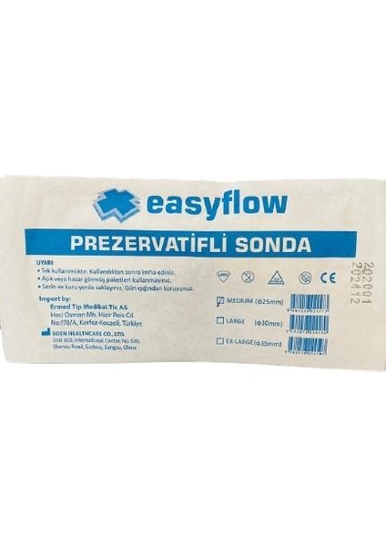 Yapışkan Şeritli Prezervatif Sonda 50 Adet 30MM Large