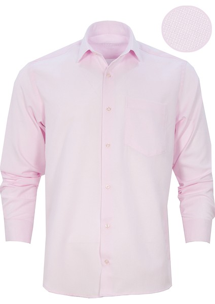 Erkek Pembe Oxfort Düz Uzun Kollu Klasik Kesim Tek Cepli Gömlek fiyatları