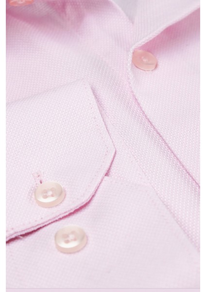 Erkek Pembe Oxfort Düz Uzun Kollu Klasik Kesim Tek Cepli Gömlek modelleri