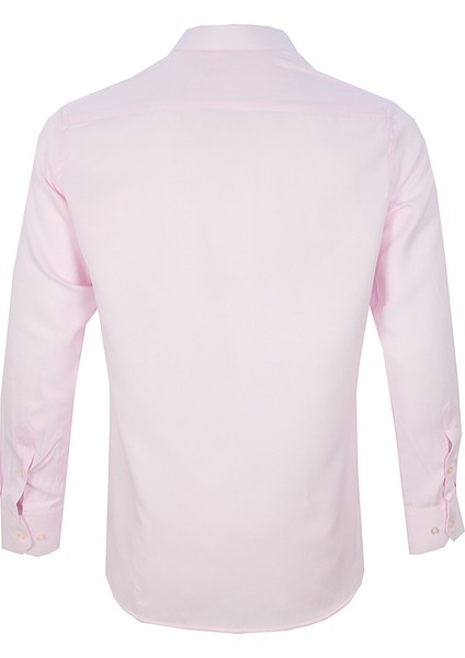 Erkek Pembe Oxfort Düz Uzun Kollu Klasik Kesim Tek Cepli Gömlek fırsatları