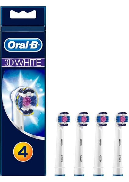 3D White Diş Fırçası Yedek Başlığı 4 Adet