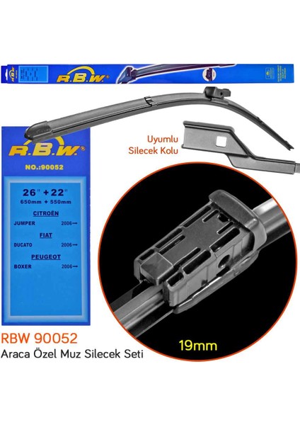 90052 Citroen Jumper 2006- Ön Silecek Takımı