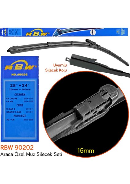 90202 Peugeot 307 Cc 2003-2005 Ön Silecek Takımı