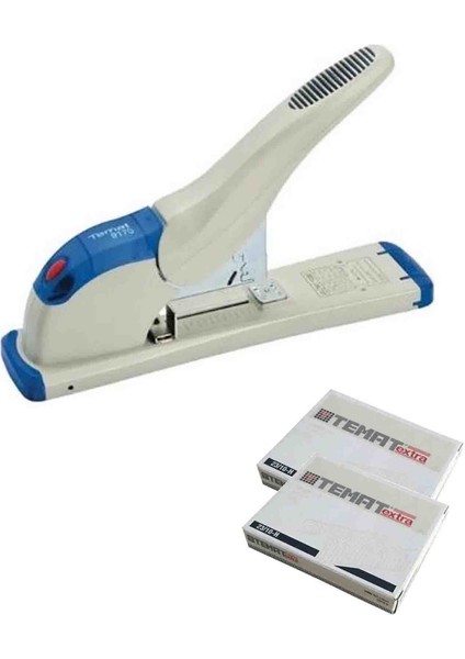 9170 Extra Güçlü Zımba Makinası Bej + Tel 23/10 2'li