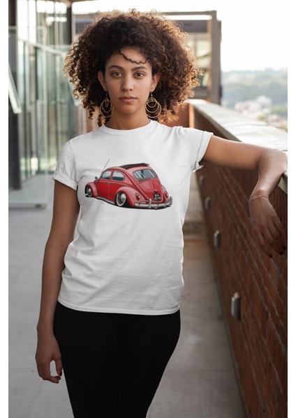 Beetle Baskılı Kadın T-Shirt