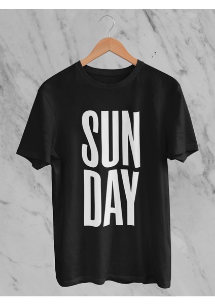 Sunday Baskılı Kadın T-Shirt