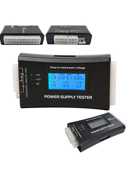 Dijital LCD Ekran Pc 20/24 Pin Güç Kaynağı Test Ölçüm Cihazı Power Suply Tester