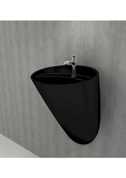 Bocch Venezia Asma Monoblok Lavabo - Parlak Siyah 1082-005-0126