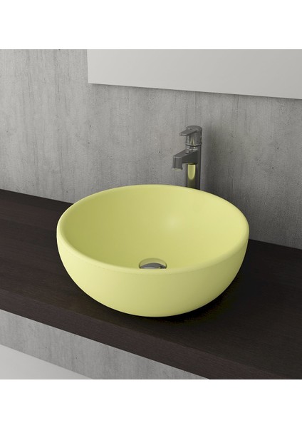 Venezıa Çanak Lavabo 45 cm - Mat Sarı